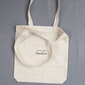 Tote Bag Black Embroidery